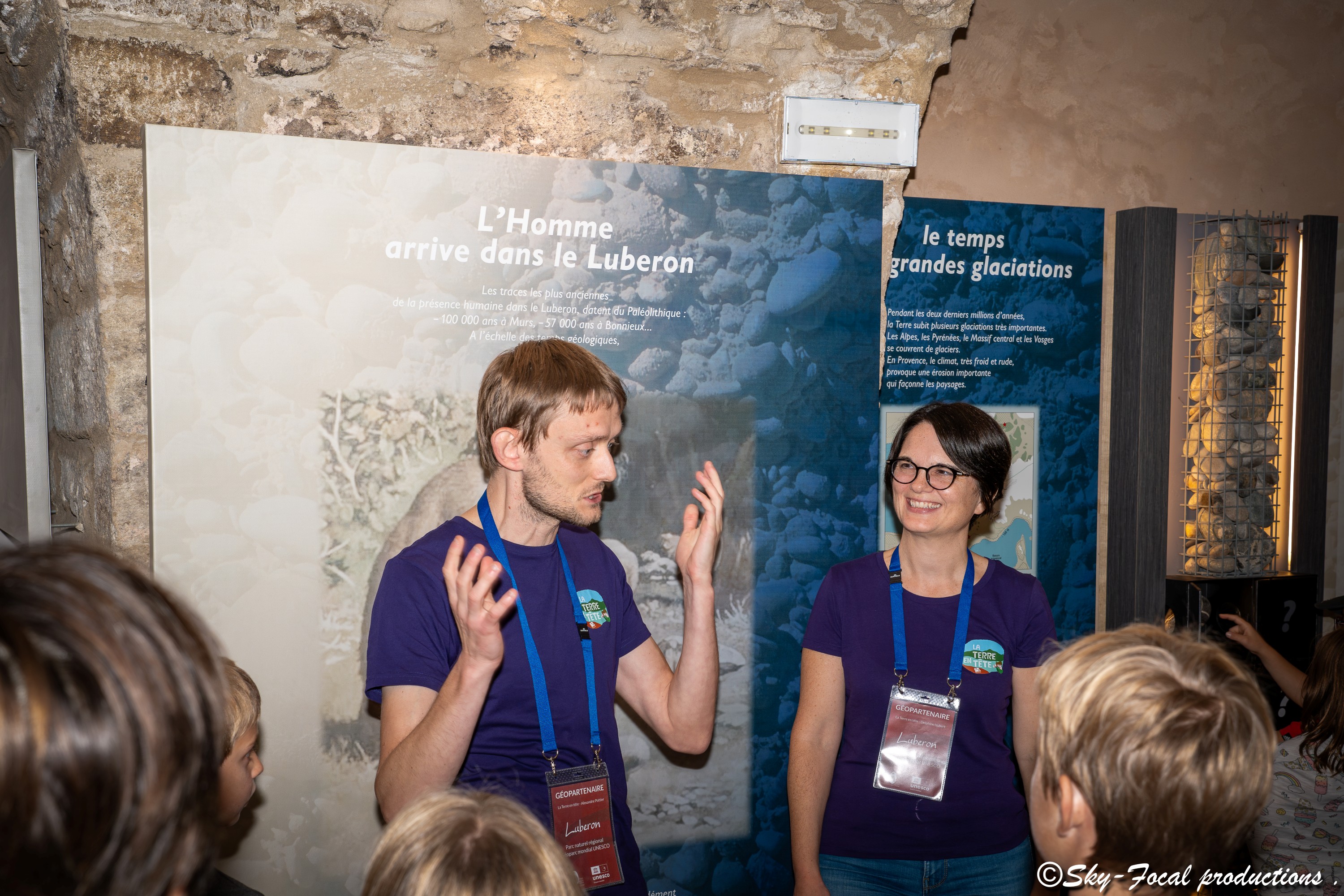 Alexandre Pottier et Delphine Hubert en animation scientifique