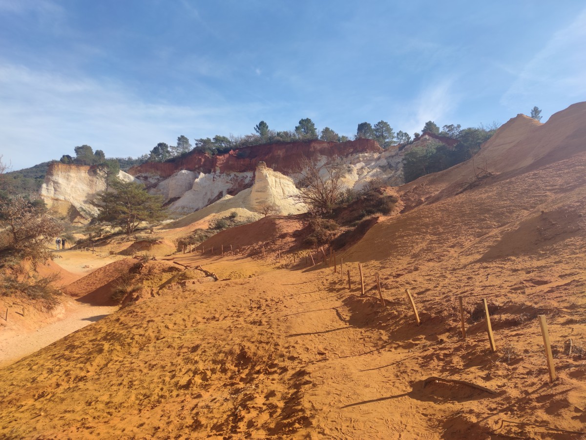 Ochre cliffs of Colorado Provençal in Rustrel, Luberon